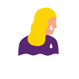 Illustration einer weinenden Frau