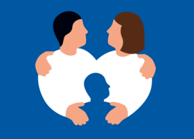 Illustration Hilfe Schwangerschaft und Familie