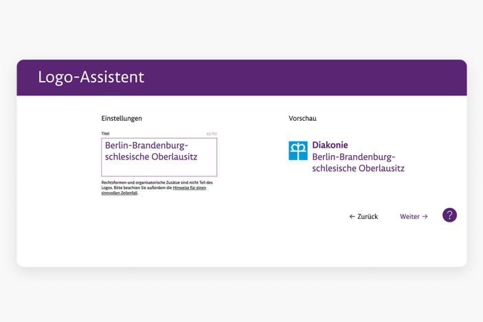 Entwurf eines neuen Logogenerators für die Diakonie