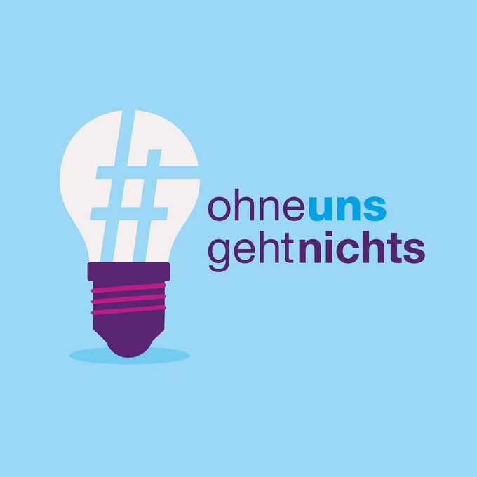 Illustration einer Glühbirne mit einem Hashtag auf dem Glas
